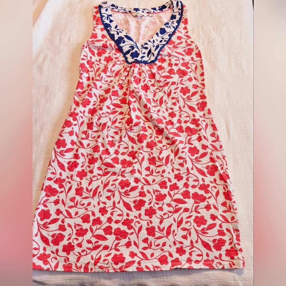 Boden women's size US 4R sleeveless V neck dress VGUC